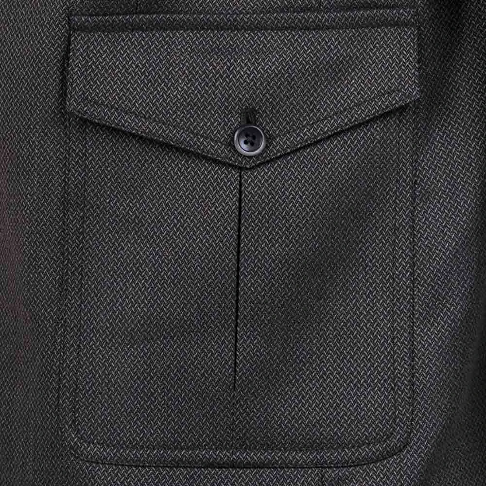 Men’s Brown Wool- Blend Field Jacket 6 Men’s Brown Wool- Blend Field Jacket - Image 4