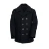 Men’s Classic Wool Naval Peacoat -Us Military Jacket Mens classic black naval wool peacoat