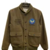 Military Avirex Brown Wool A-1 Flight Jacket -Us Military Jacket Military Avirex Brown Wool A 1 Flight Jacket