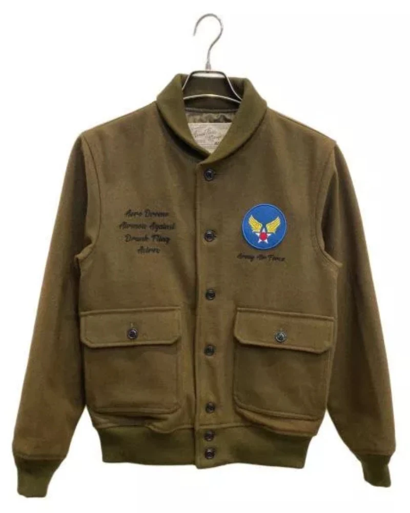 Military Avirex Brown Wool A-1 Flight Jacket 3 Military Avirex Brown Wool A-1 Flight Jacket