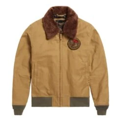 Military Biggin Bomber In Jungle Khaki Jacket