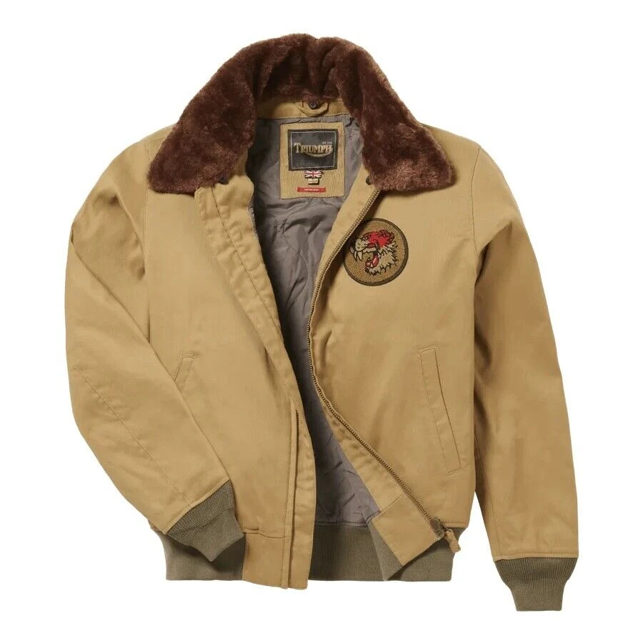 Military Biggin Bomber In Jungle Khaki Jacket 4 Military Biggin Bomber In Jungle Khaki Jacket - Image 2