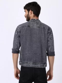 Men’s Military Grey Denim Jacket -Us Military Jacket Military Grey Denim Jacket