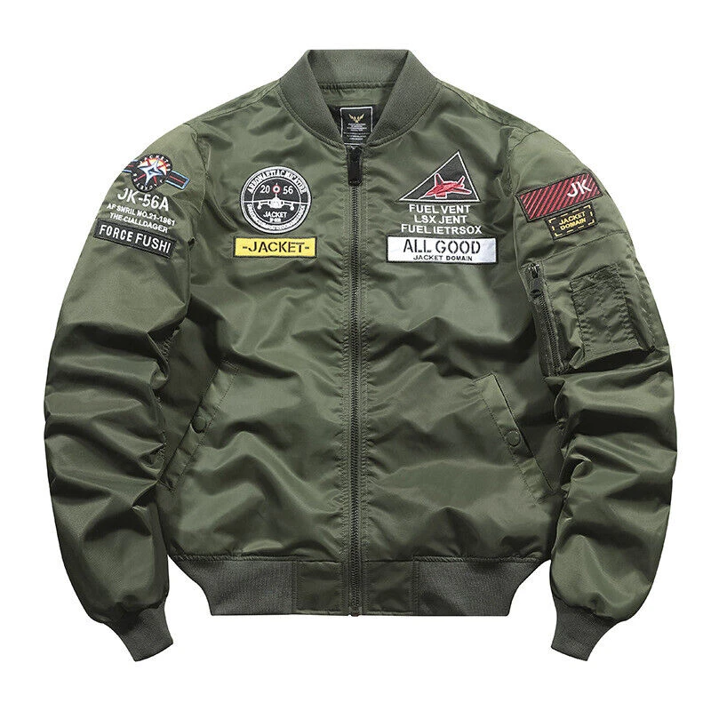 Military Ma-1 Green Bomber Flight Jacket 3 Military Ma-1 Green Bomber Flight Jacket