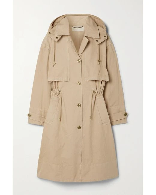 Military Natural Hooded Cotton Trench Coat 3 Military Natural Hooded Cotton Trench Coat