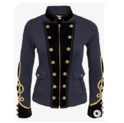 Military Parade Purple And Black Jacket