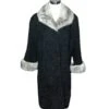 Persian Lamb With Mink Fur Cuffs & Collar Women Trench Coat 2 Persian Lamb With Mink Fur Cuffs & Collar Women Trench Coat -Us Military Jacket Mink Fur Collar Cuffs Persian Astrakhan Lamb Women Black Trench Coat 1