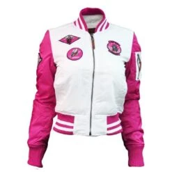 Miss Top Gun Color Block Dark Pink MA-1 Jacket