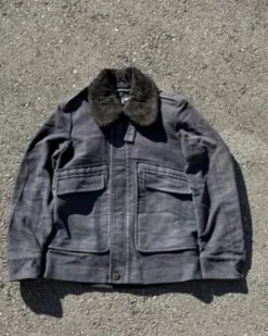 Moleskin Sheepskin Padded 90s Apc G-1 Flight Jacket