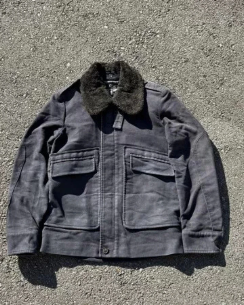 Moleskin Sheepskin Padded 90s Apc G-1 Flight Jacket 3 Moleskin Sheepskin Padded 90s Apc G-1 Flight Jacket