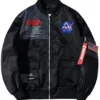 NASA Ma-1 Military Black Flight Jacket -Us Military Jacket NASA Ma 1 Military Black Flight Jacket 1