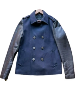 Navy Wool Military Pea Coat