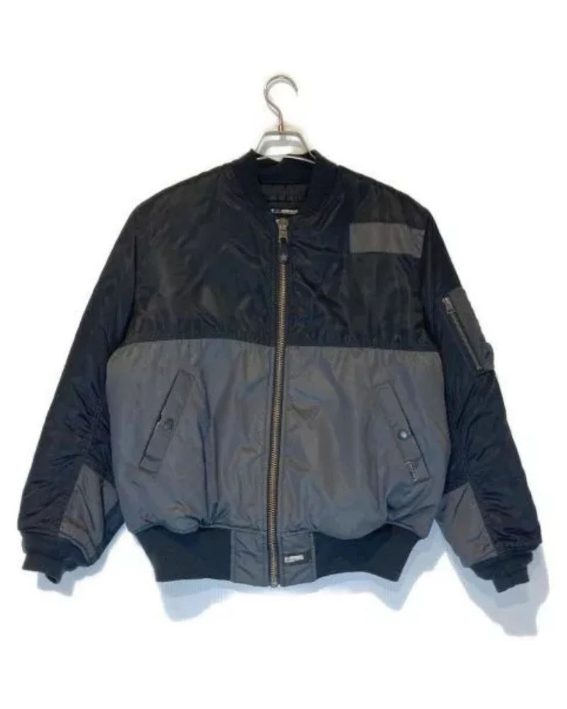 Neighborhood Ma-1 Black And Grey Flight Bomber Jacket 3 Neighborhood Ma-1 Black And Grey Flight Bomber Jacket