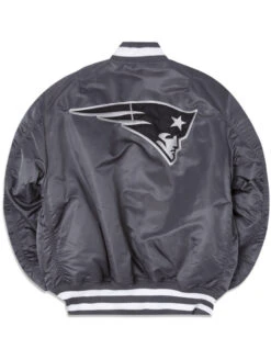 New England Patriots X Alpha X New Era Ma-1 Grey Bomber Jacket -Us Military Jacket New England Patriots X Alpha X New Era Ma 1 Grey Jacket