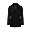 New Melton Black Wool Peacoat -Us Military Jacket New Melton Black Wool Peacoat
