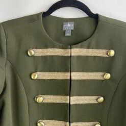 New York Soho Olive Green Military Parade Jacket -Us Military Jacket New York Soho Military Parade Jacket