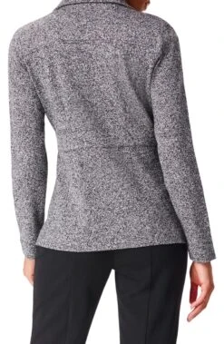 Nic+zoe Black Mix Editor Knitted Blazer -Us Military Jacket Niczoe Black Mix Editor Knitted Blazer