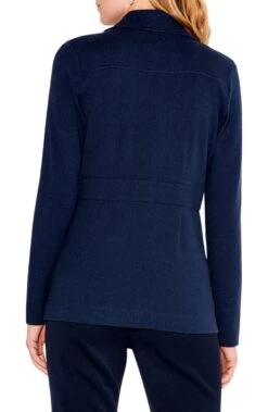 Nic+zoe Dark Indigo Editor Knitted Blazer -Us Military Jacket Niczoe Dark Indigo Editor Blazer