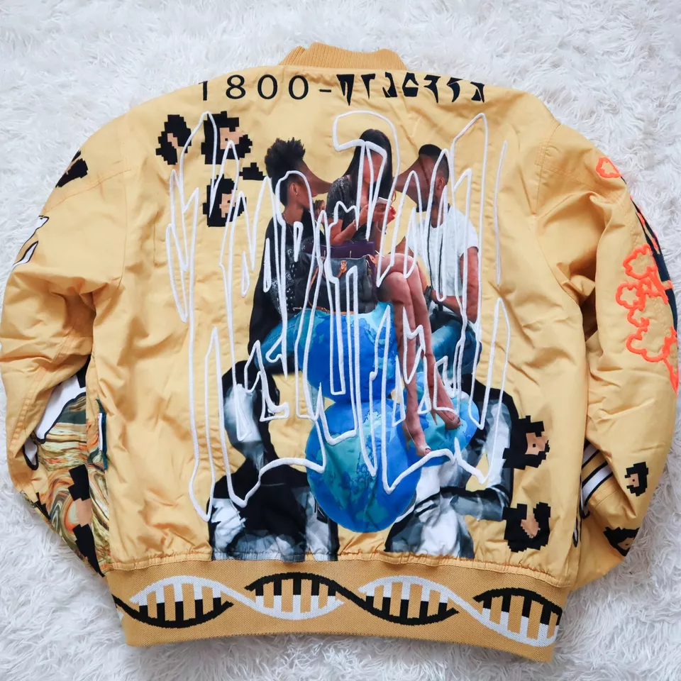 P.a.m Perks And Mini Men’s Ma-1 Yellow Reversible Flight Jacket 4 P.a.m Perks And Mini Men’s Ma-1 Yellow Reversible Flight Jacket - Image 2