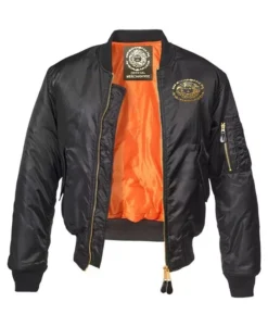 Pandemonium Ma-1 Bomber Logo Embroidered Jacket -Us Military Jacket Pandemonium Ma 1 Bomber Logo Embroidered Jacket 1