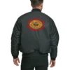 Pandemonium Ma-1 Bomber Red And Yellow Logo Embroidered Jacket 2 Pandemonium Ma-1 Bomber Red And Yellow Logo Embroidered Jacket -Us Military Jacket Pandemonium Ma 1 Bomber Red And Yellow Logo Embroidered Jacket