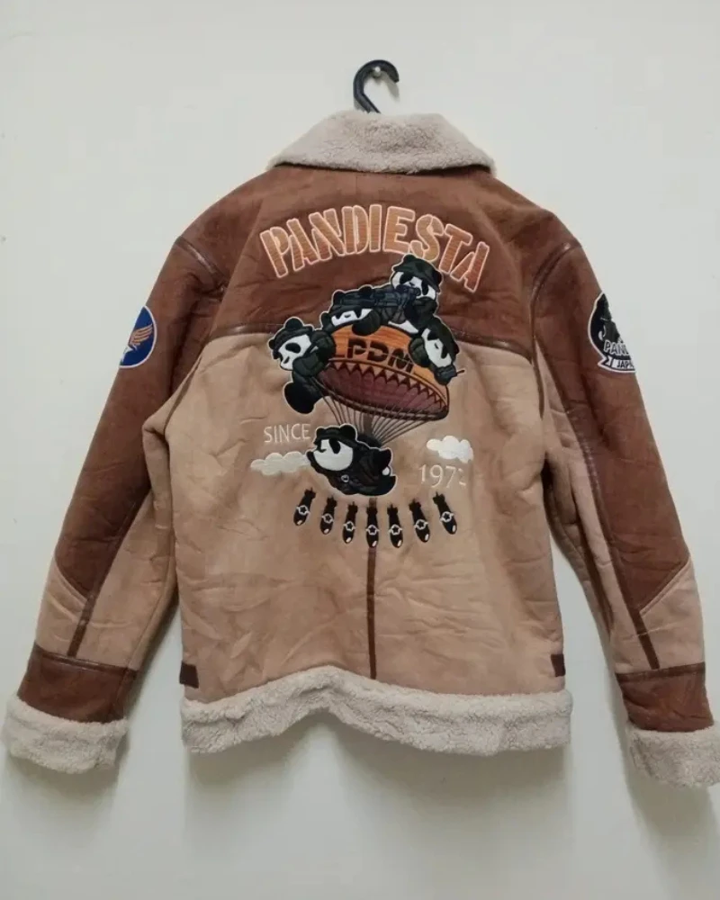 Pandiesta Japan B-3 Bronze Brown Bomber Leather Jacket 3 Pandiesta Japan B-3 Bronze Brown Bomber Leather Jacket