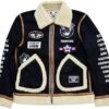 Pandiesta Ueno Air Base B-3 Military Flight Navy Blue Jacket -Us Military Jacket Pandiesta Ueno Air Base B 3 Military Flight Navy Blue Jacket