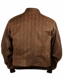 Pantere Nere Printed Brown Suede Ma-1 Bomber Jacket -Us Military Jacket Pantere Nere Printed Brown Suede Ma 1 Jacket