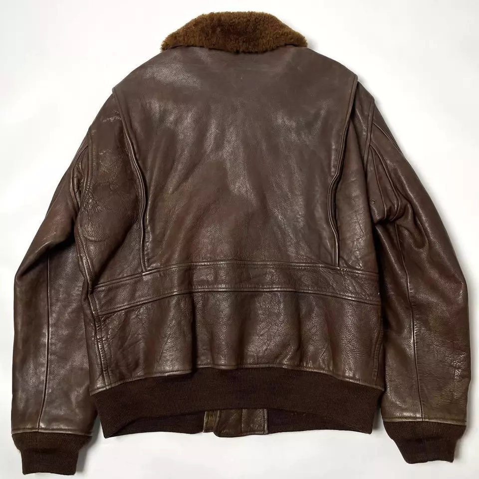 Polo Ralph Lauren G-1 Brown Cowhide Leather Flight Jacket 4 Polo Ralph Lauren G-1 Brown Cowhide Leather Flight Jacket - Image 2