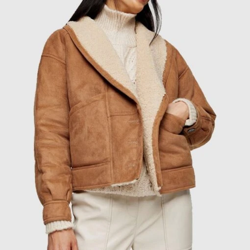 Rachel Omega Brown Faux Shearling Leather Jacket 3 Rachel Omega Brown Faux Shearling Leather Jacket