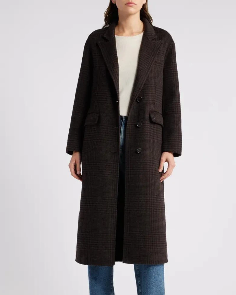Rails Gallery Houndstooth Check Wool Blend Coat 3 Rails Gallery Houndstooth Check Wool Blend Coat