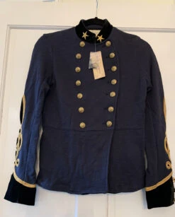 Ralph Lauren Denim Navy Blue Gold Military Jacket -Us Military Jacket Ralph Lauren Denim Navy Blue Gold Military Jacket