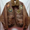 Rare Flight Army B-3 Brown Leather Jacket 2 Rare Flight Army B-3 Brown Leather Jacket -Us Military Jacket Rare Flight Army B 3 Brown Leather Jacket