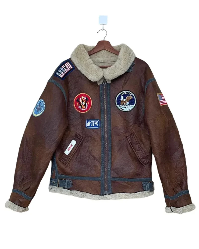 Rare Vintage NY Project Shearling Aviator B-3 Fur Jacket 3 Rare Vintage NY Project Shearling Aviator B-3 Fur Jacket