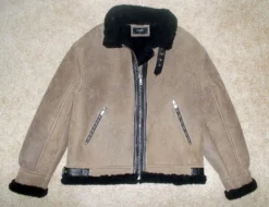 Represent B-3 Brown And Black Shearling Flight Leather Jacket