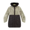 Women’s Hooded Shearling & Nylon Coat