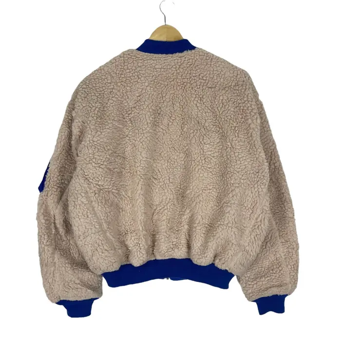 Rodeo Crowns Deep Pile Ma-1 Cream Fleece Jacket 4 Rodeo Crowns Deep Pile Ma-1 Cream Fleece Jacket - Image 2