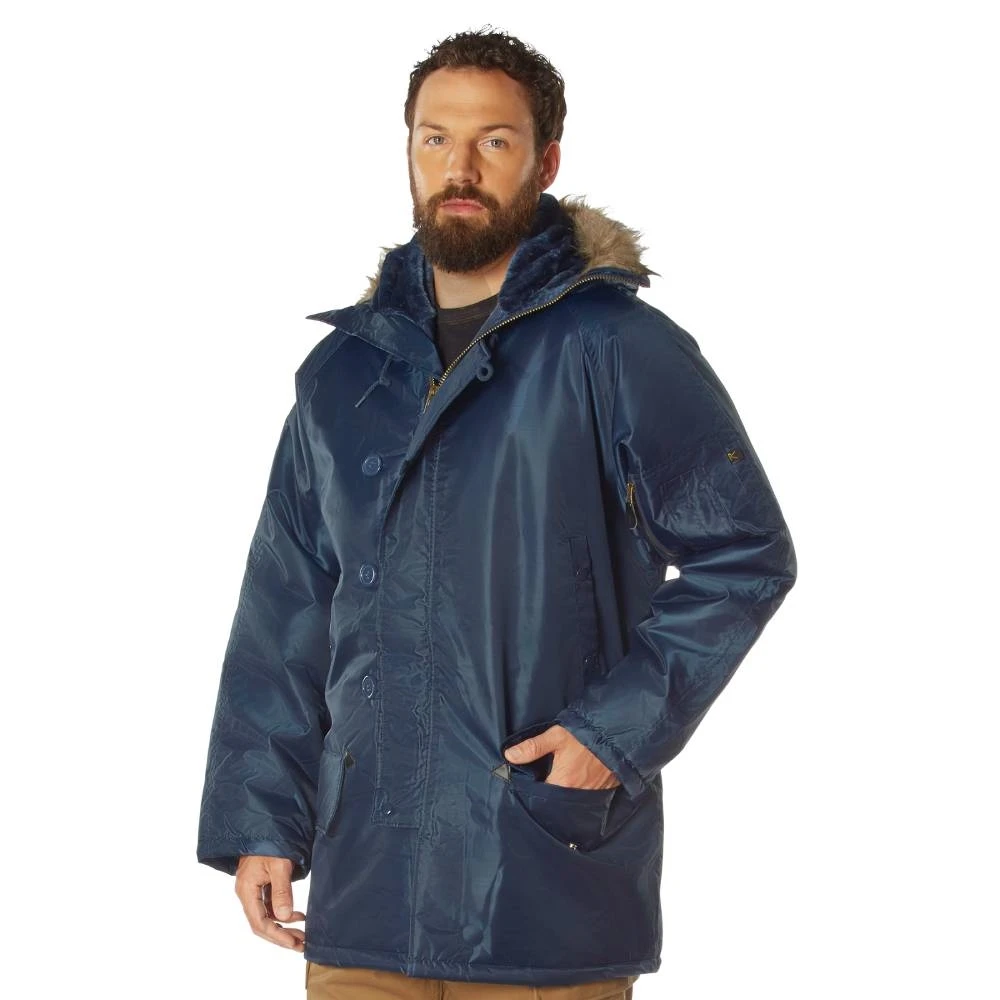 Rothco Navy Blue N-3b Parka Jacket 3 Rothco Navy Blue N-3b Parka Jacket