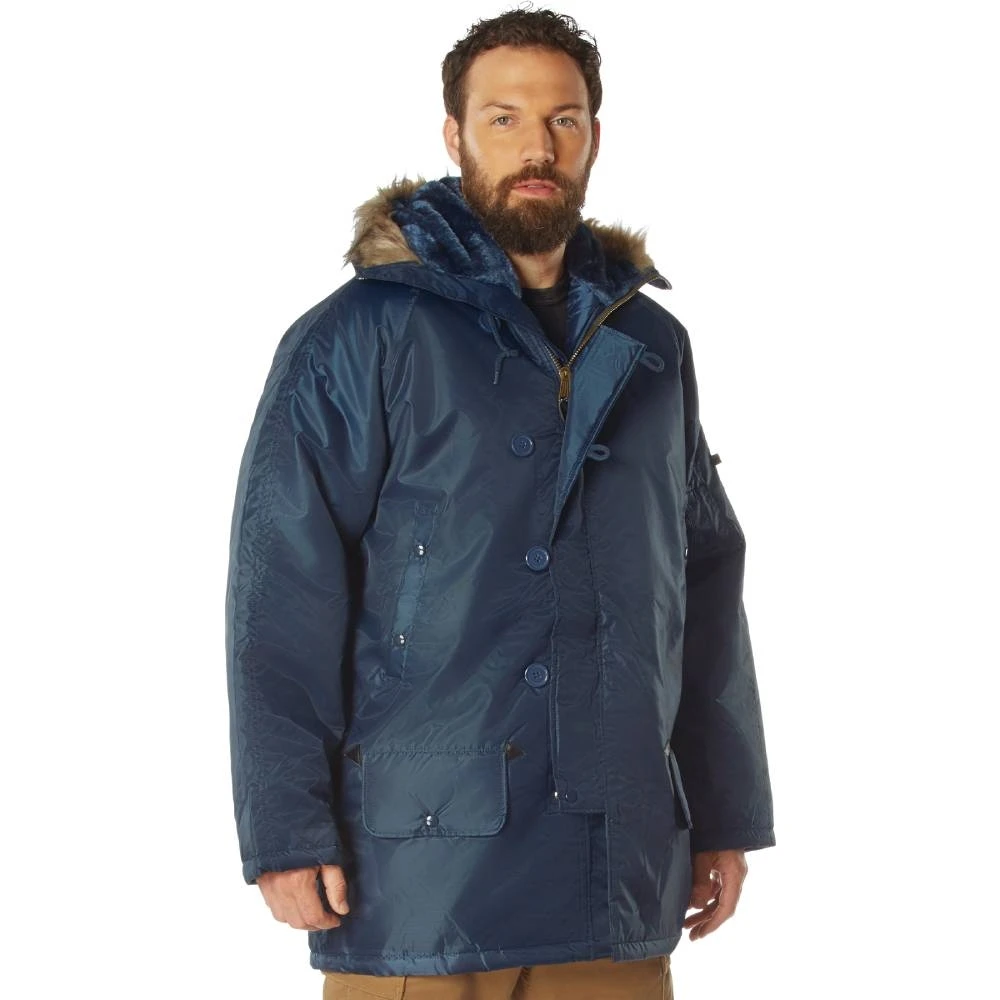Rothco Navy Blue N-3b Parka Jacket 4 Rothco Navy Blue N-3b Parka Jacket - Image 2