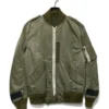 Sacai Ma-1 Olive Green Flight Bomber Jacket 2 Sacai Ma-1 Olive Green Flight Bomber Jacket -Us Military Jacket Sacai Ma 1 Olive Green Flight Bomber Jacket