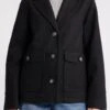 Sam Edelman Black Patch Pocket Short Coat -Us Military Jacket Sam Edelman Black Patch Pocket Short Coat