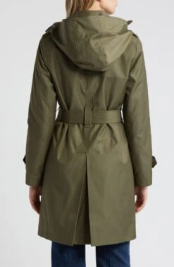 Sam Edelman Cotton Loden Trench Coat With Removable Hood 5 Sam Edelman Cotton Loden Trench Coat With Removable Hood -Us Military Jacket Sam Edelman Cotton Loden Trench Coat