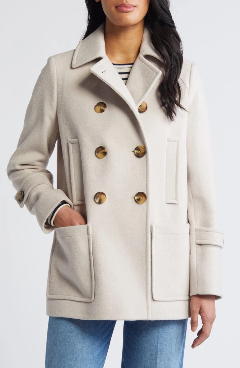 Sam Edelman Creamy Oatmeal Wool Blend Peacoat 3 Sam Edelman Creamy Oatmeal Wool Blend Peacoat