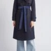 Sam Edelman Navy Blue Corduroy Contrast Trench Coat 1 Sam Edelman Navy Blue Corduroy Contrast Trench Coat -Us Military Jacket Sam Edelman Navy Blue Corduroy Contrast Trench Coat 1