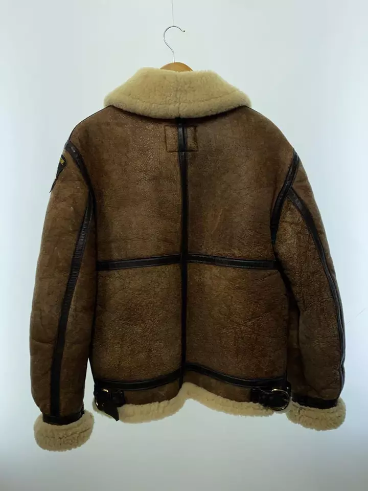 Schott B-3 Mouton Brown Leather Flight Bomber Jacket 4 Schott B-3 Mouton Brown Leather Flight Bomber Jacket - Image 2