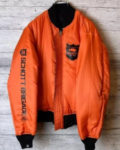Schott Blouson Flight Ma-1 Reversible Jacket -Us Military Jacket Schott Blouson Flight Ma 1 Jacket