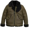 Shearling Sheepskin Leather Bomber Jacket