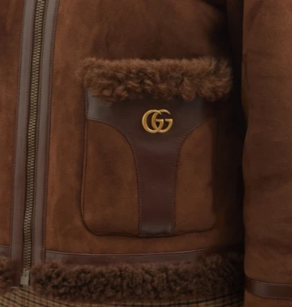 Shearling Suede Brown Aviator Jacket 4 Shearling Suede Brown Aviator Jacket - Image 2