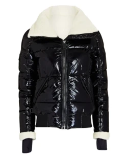 Shearling-Trimmed Quilted Puffer Jacket