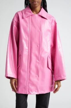 Stand Studio Maxxy Faux Patent Leather Raincoat